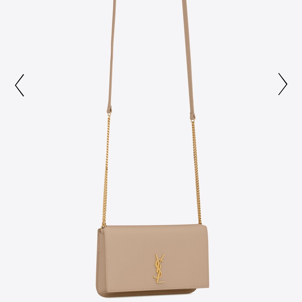 ❤️‍🔥100% AUTHENTIC *NEW* YSL phone holder & purse ❤️‍🔥 BEIGE COLOR